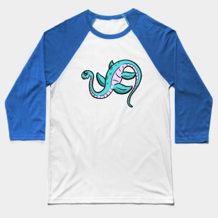 plesiosaurus diplodocus dinosaur cartoon character Baseball T-Shirt